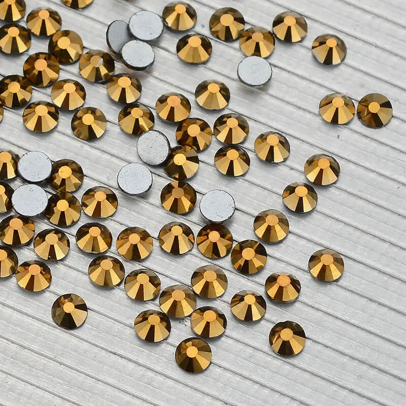 SS3-SS30 Yellow Series Non-Hotfix Glass Flat Back Rhinestones