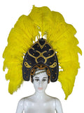 The Stardust Zenith – Premium Feathered Carnival & Samba Crown Headdress