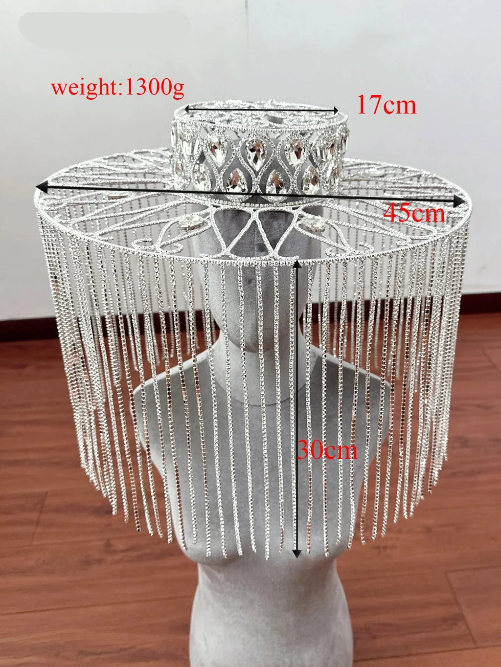 Rhinestone Crystal Fringe Tassel Hat Headpiece