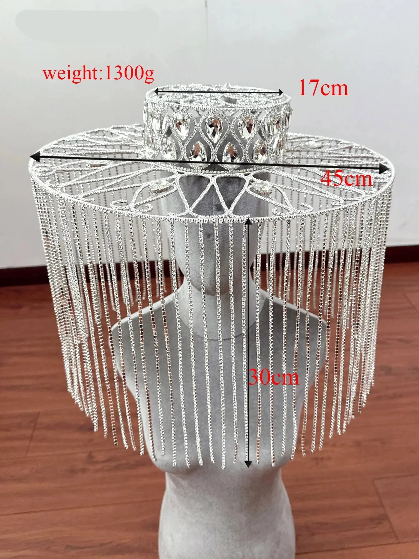Rhinestone Crystal Fringe Tassel Hat Headpiece