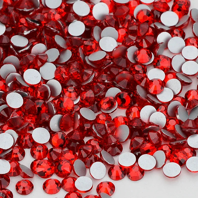 SS3-SS30 Red Series Non-Hotfix Glass Flat-Back  Rhinestones