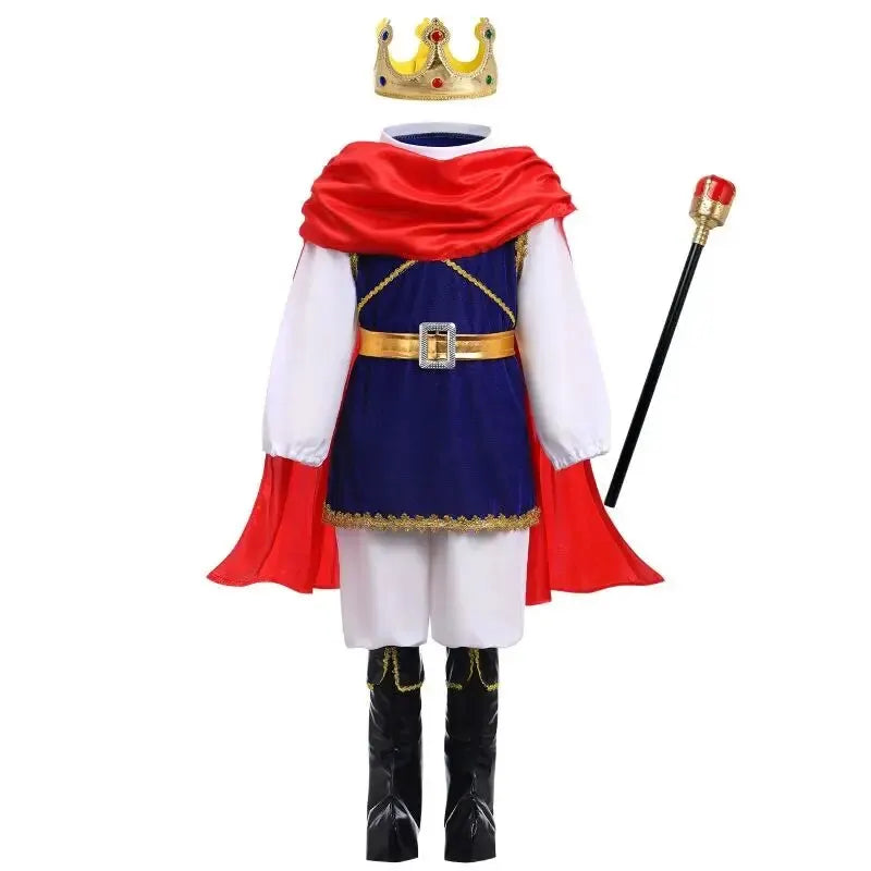 Boys King Carnival Costume 7 Piece – Royal Prince Outfit