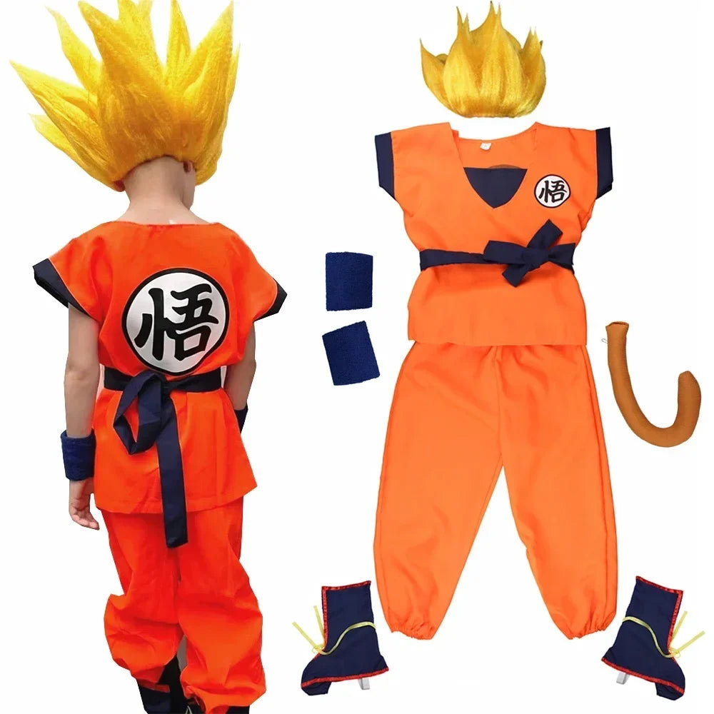 Son Goku Anime Cosplay Costume Set – Kids & Adult Outfit