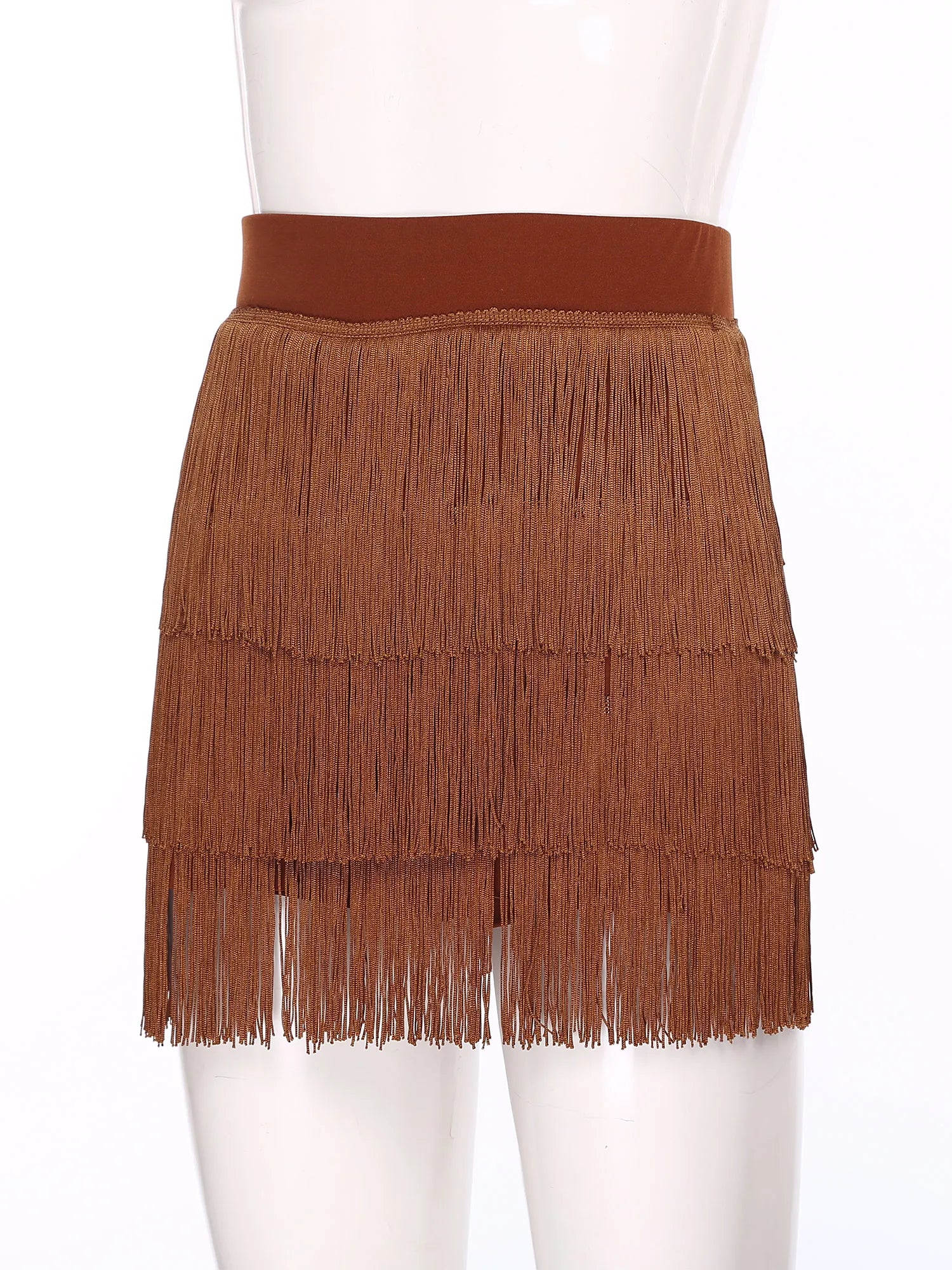 The Stardust Havana Fringe Skirt – High-Waist Tiered Tassel Performance Skirt
