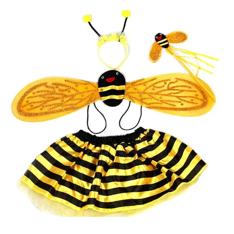 Kids Girl Bee Costume Set 4 Piece – Cute Cosplay Outfit