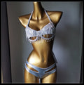 The Venus Vacation Tassel Bikini – Luxe Rhinestone Fringe Showgirl Set
