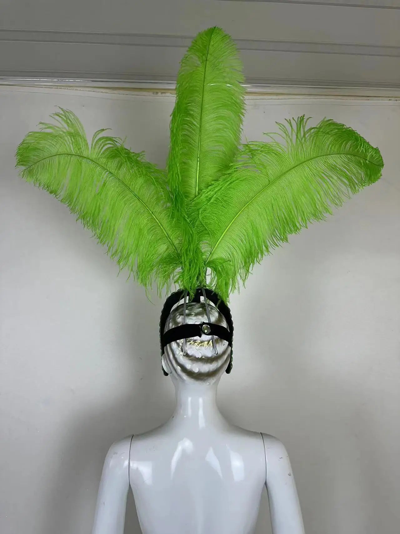 The Stardust Azure Sovereign – Royal Blue Feather Samba Carnival Headdress