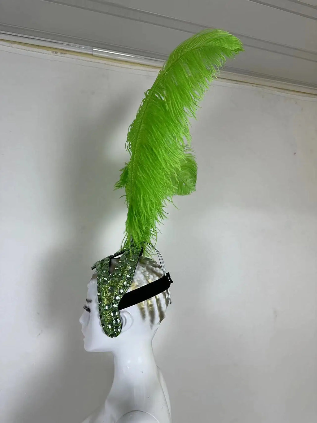 The Stardust Azure Sovereign – Royal Blue Feather Samba Carnival Headdress