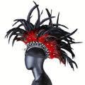 Punk Rock Rhinestone Feathered Headdress (The Max)