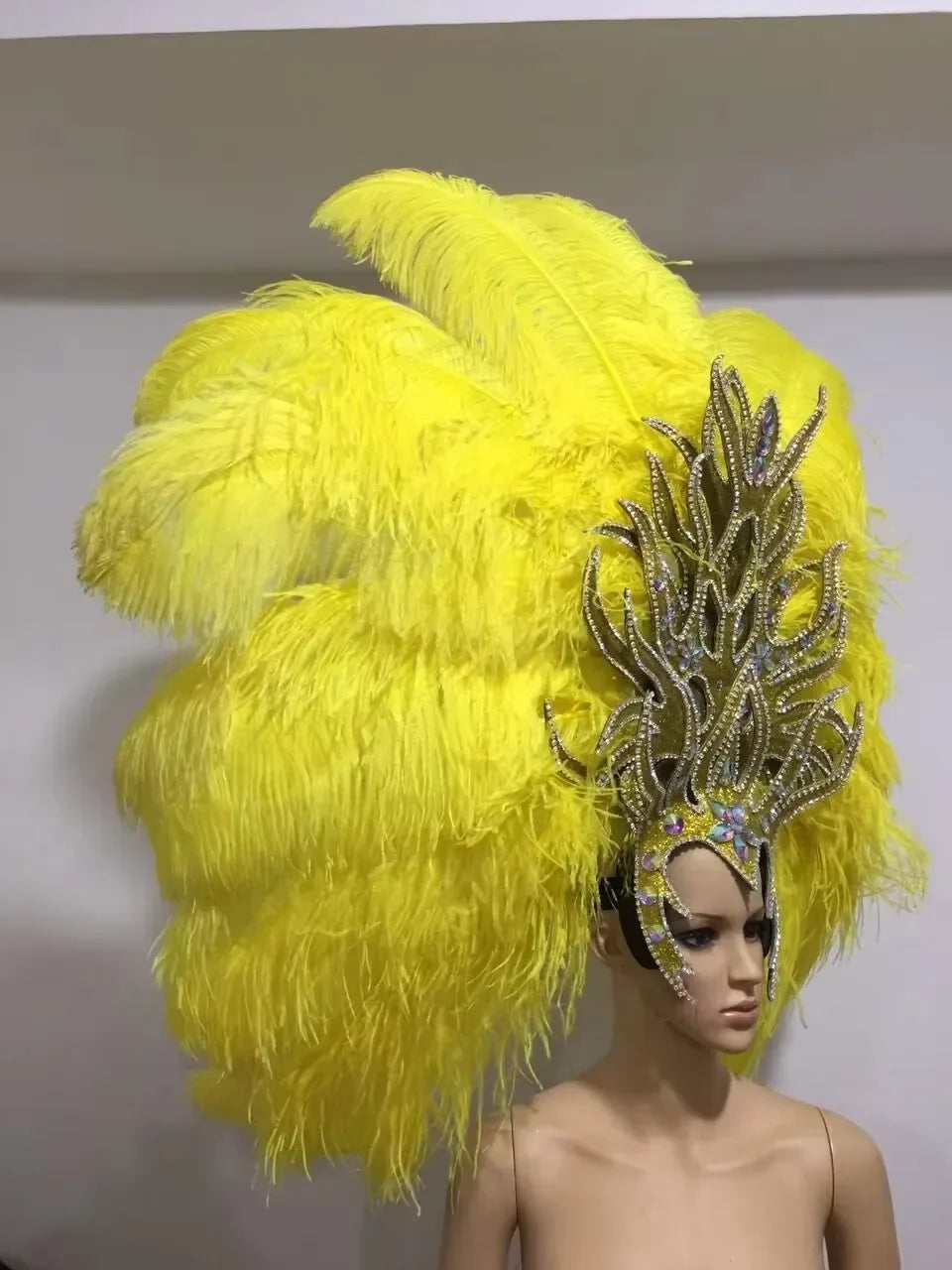 FASHIONABLE AND EXQUISITE HEADDRESS FEATHERS SAMBA DANCE CARNIVAL HALLOWEEN PARTY LATIN DANCE BAR PERFORMANCE HAT MASQUERADE