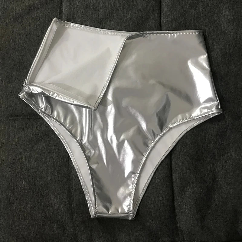 Glossy Metallic Triangle Performance Shorts