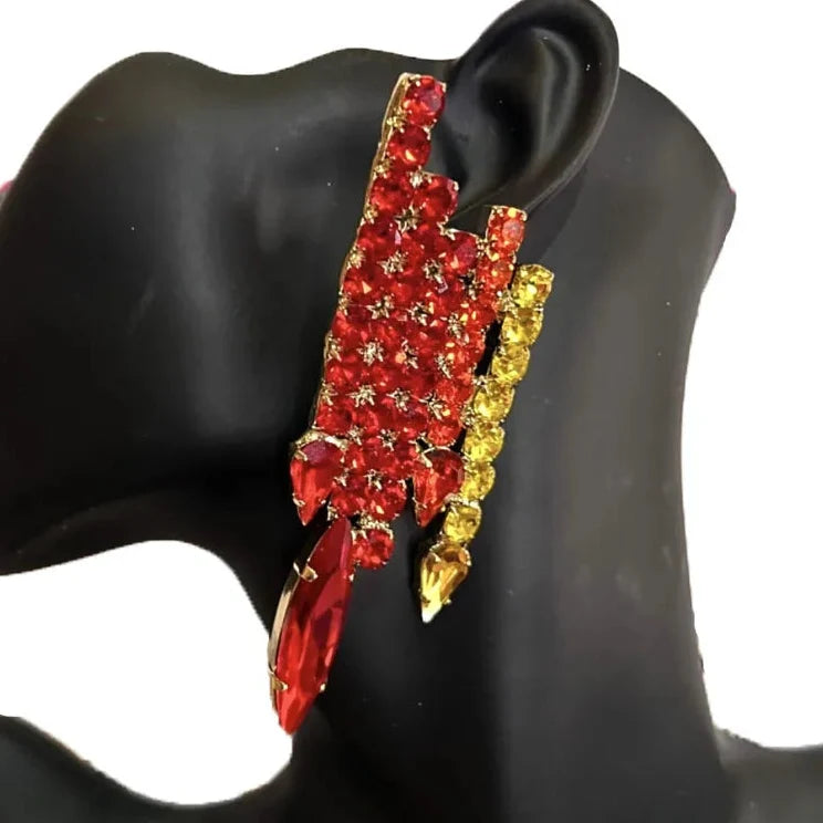 Rhinestone V-Neck Chain Necklace