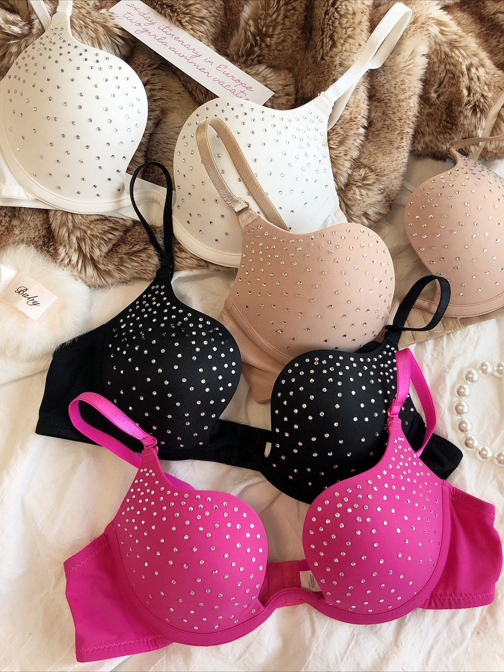 The Stardust Spotlight Plunge Bra – Luxe Rhinestone Showgirl Push-Up