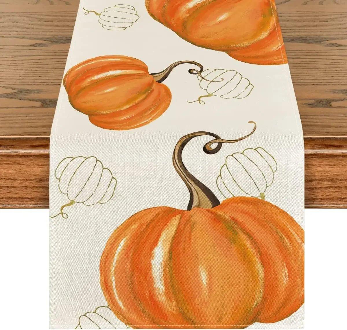 Autumn Thanksgiving Table Runners, 72 to 108 in