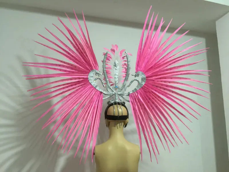 The Stardust Tropicana Samba Crown – Feather & Rhinestone Stage Headdress