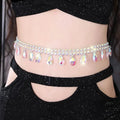 Sparkly Colored Diamond Belly Dance Waist Chain Rhinestone Seal Belt