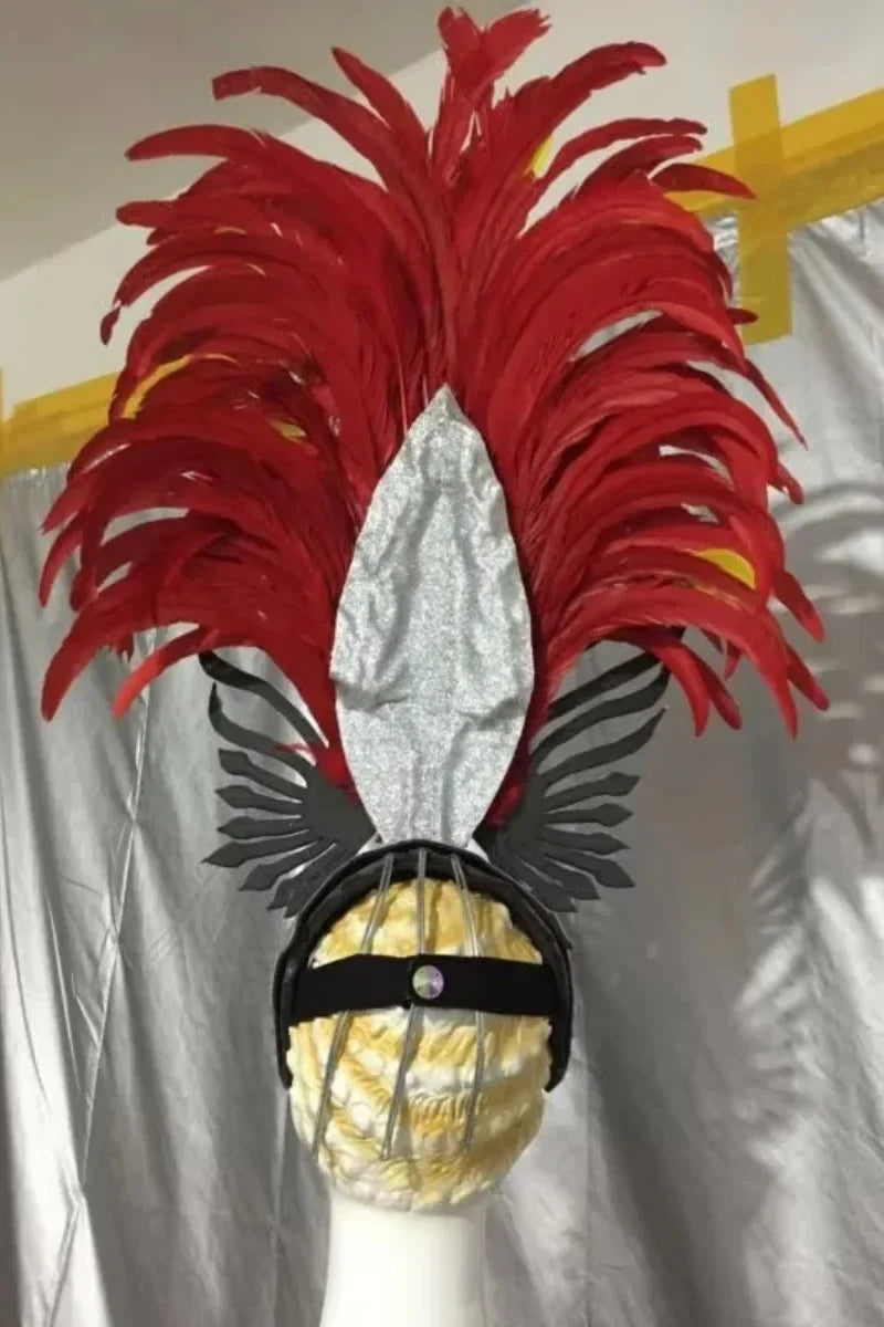 FASHIONABLE AND EXQUISITE HEADDRESS FEATHERS SAMBA DANCE CARNIVAL HALLOWEEN PARTY LATIN DANCE BAR PERFORMANCE HAT MASQUERADE