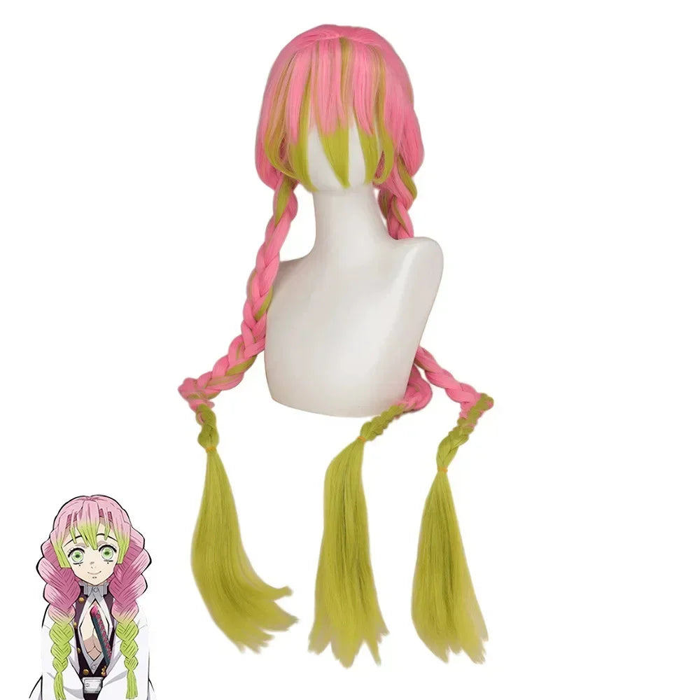 Kanroji Mitsuri Cosplay Costume with Wig & Haori