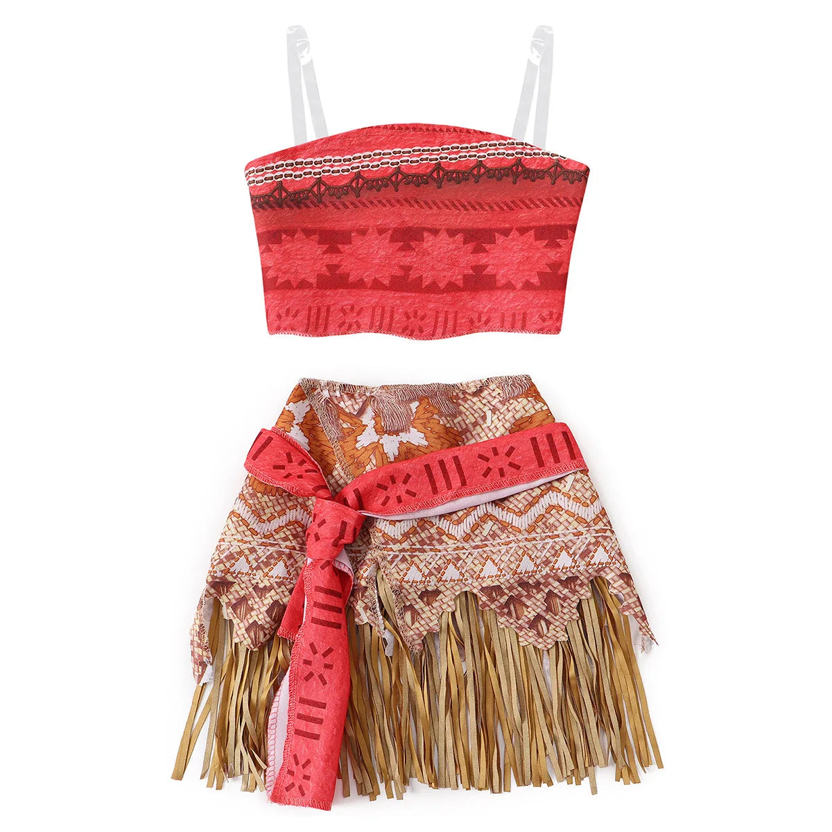 Girls Ocean Adventure Princess Costume – Moana 2 Piece Dress Outfit