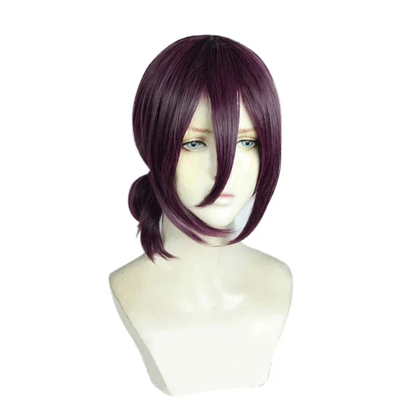Reze Purple Brown Ponytail Cosplay Wig