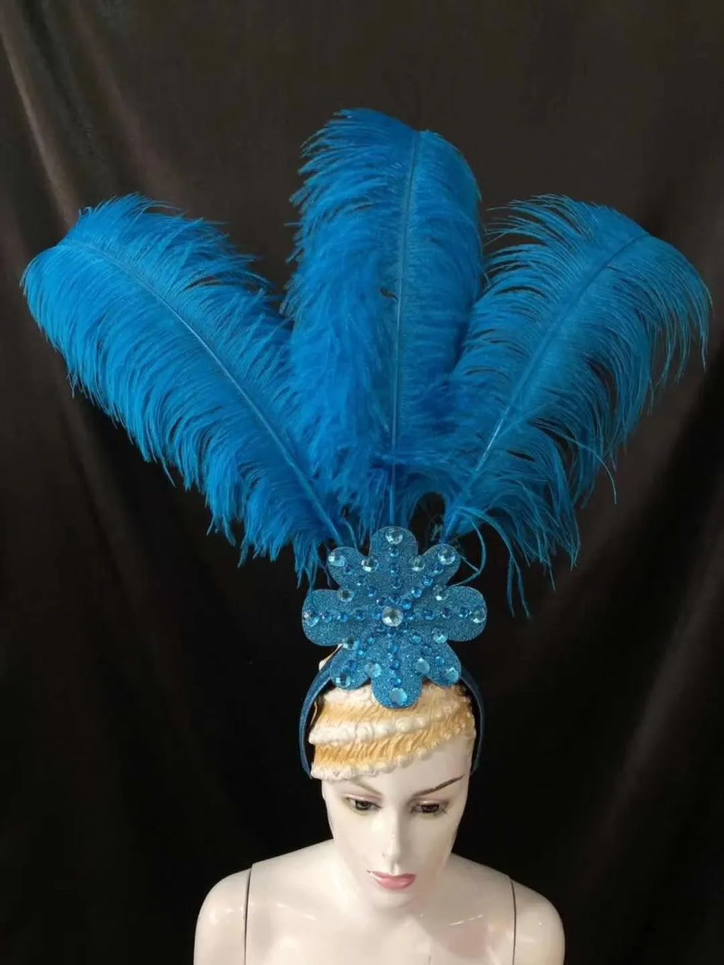 The Stardust Flora Cabaret Crown – Five-Flower Rhinestone Headdress