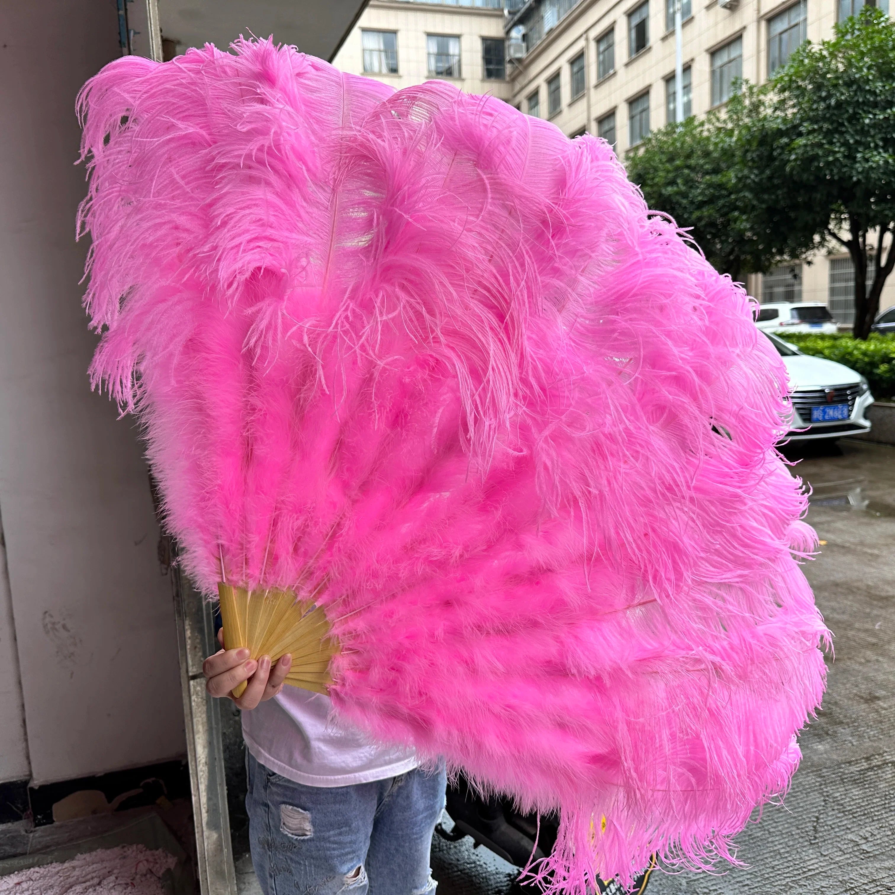 100CM Ostrich Feather Fans