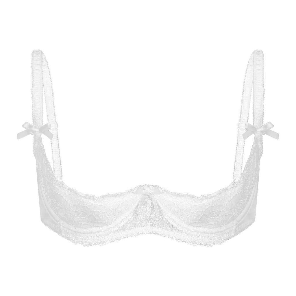 Lace Underwire Half-Cup Push-Up Bra