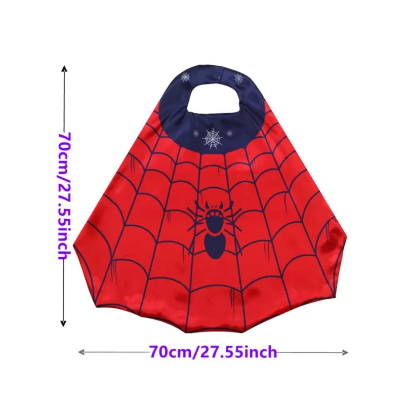 Kids Spider Superhero Cape & Mask Costume Set