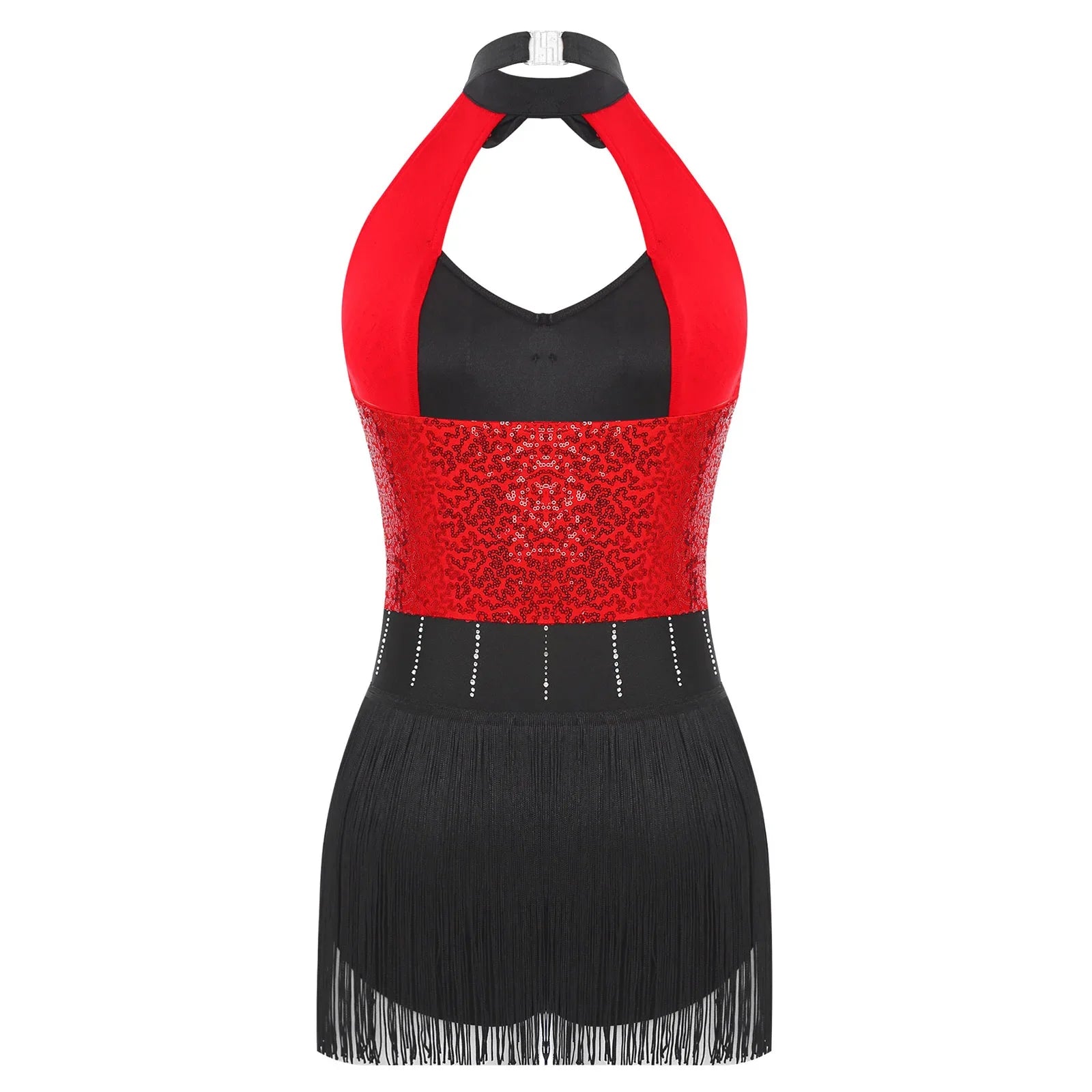 The Stardust Tuxedo Tassel Bodysuit – Luxury Sequins & Rhinestone Showgirl Leotard