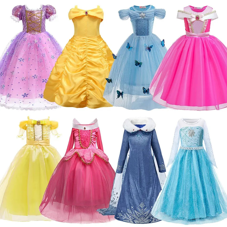 Kids Princess Costume Dress for Girls Cosplay Parties