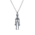 Metal Pumpkin Skeleton Skull Necklace