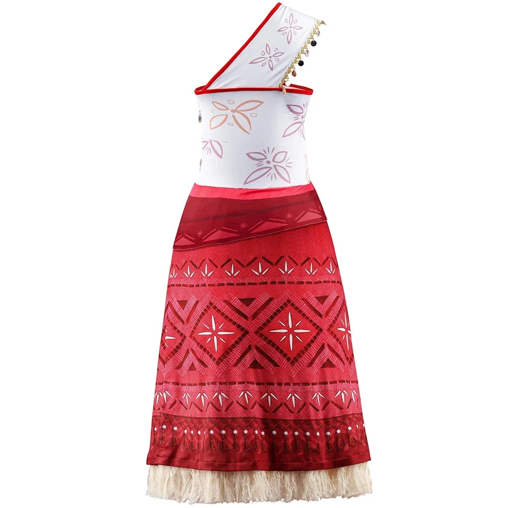 Women Moana Cosplay Costume – Ocean Princess Tassel Skirt Outfit