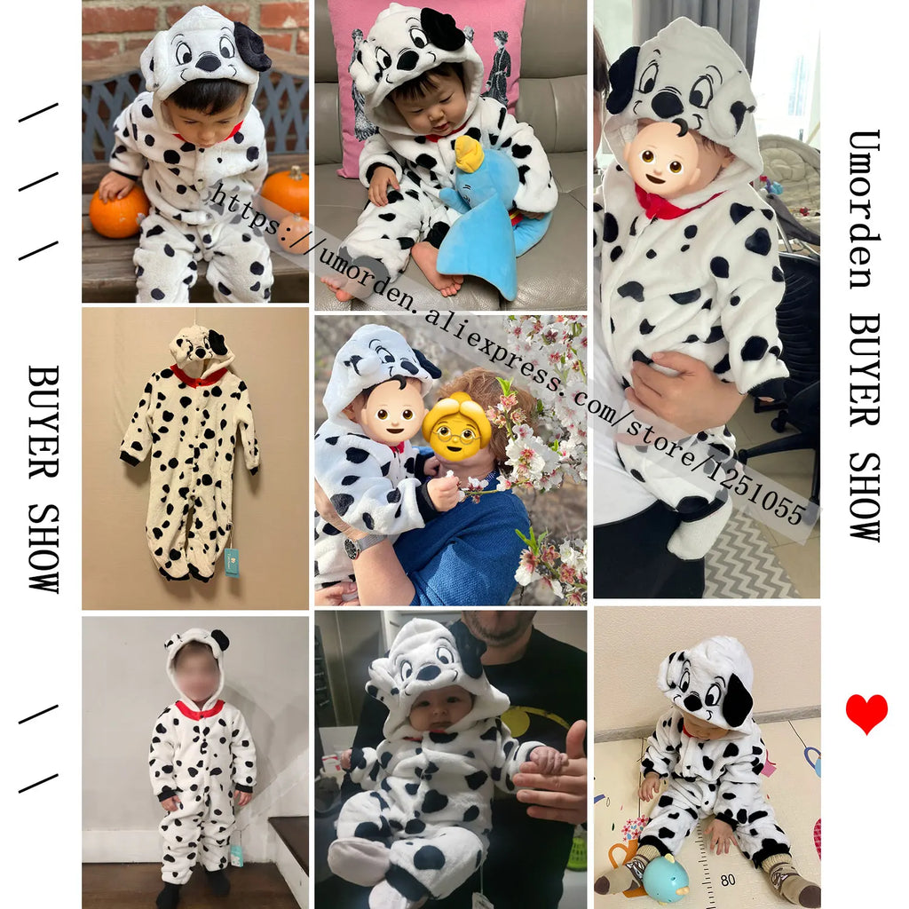 Baby Dalmatian Dog Costume – Kigurumi Flannel Romper