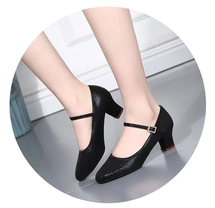 The Stardust Darling Mary Jane – Classic Block Heel Practice Shoe