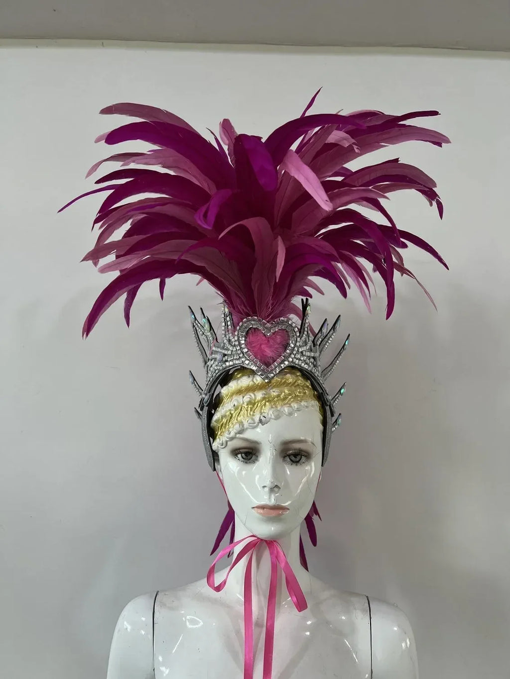 The Stardust Dynasty – Majestic Velvet & Feather Samba Masquerade Crown