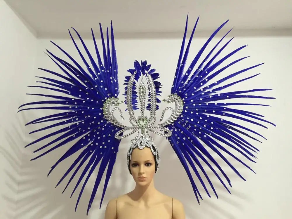 The Stardust Tropicana Samba Crown – Feather & Rhinestone Stage Headdress