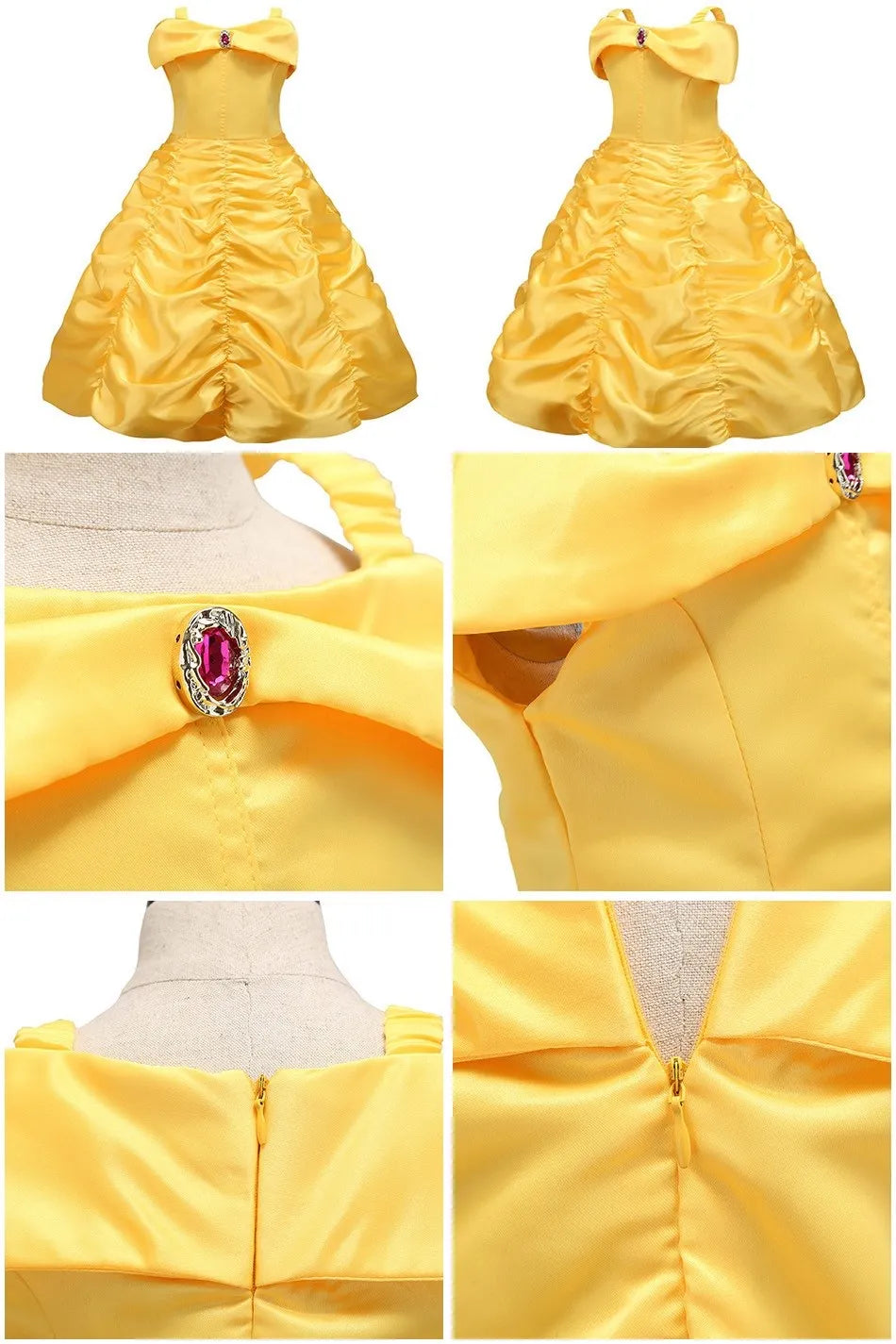 Kids Princess Costume Dress for Girls Cosplay Parties