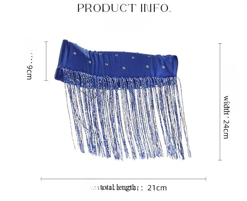 The Stardust Cabaret Fringe Sleeves – Luxury Rhinestone Performance Arm Bands