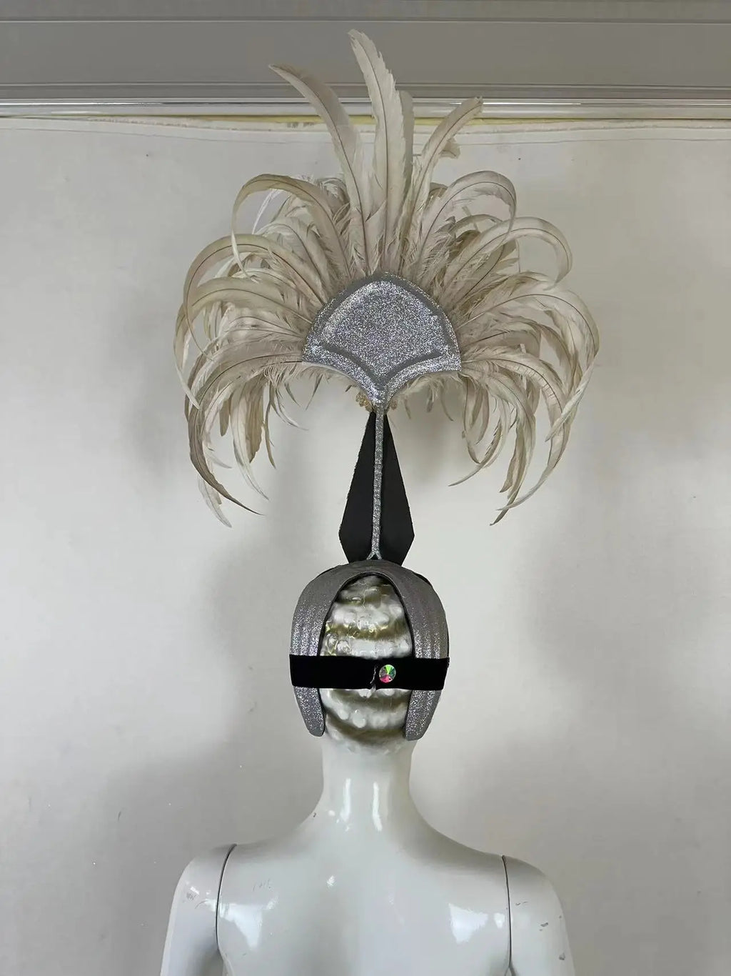 The Stardust Dionysia – Off-White Feather Carnival & Masque Ball Headdress