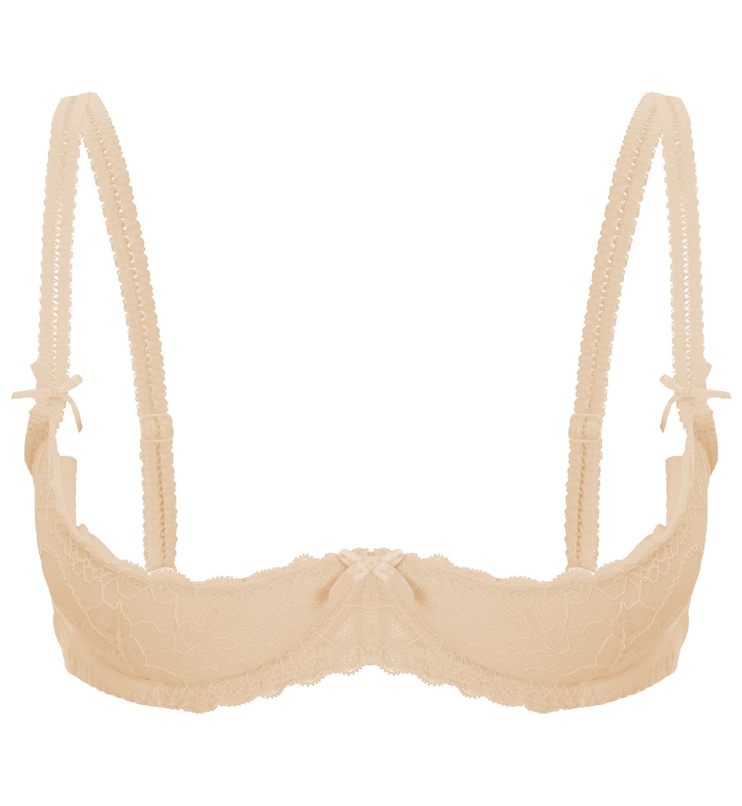 Lace Underwire Half-Cup Push-Up Bra