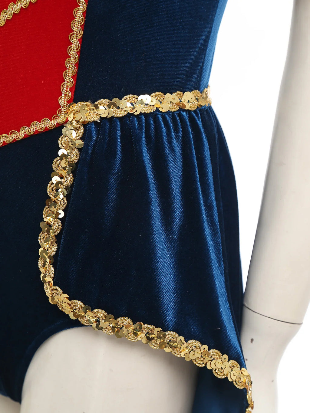 Women's Velvet Circus Ringmaster Sequin Tassel Jumpsuit & Tailcoat