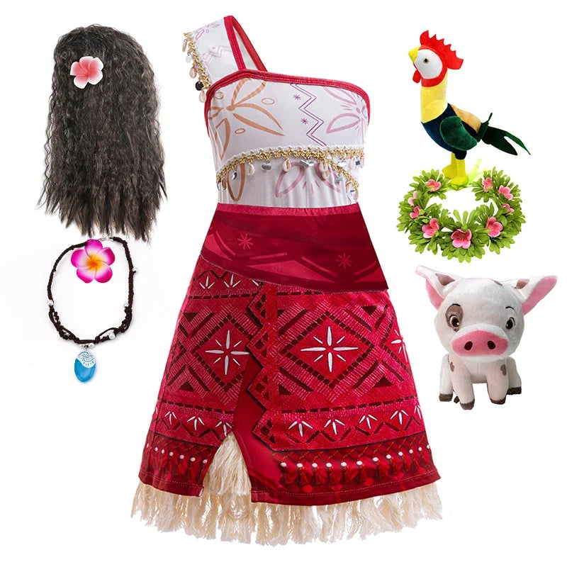 Kids Moana 2 Princess Adventure Costume Dress – Vaiana Outfit