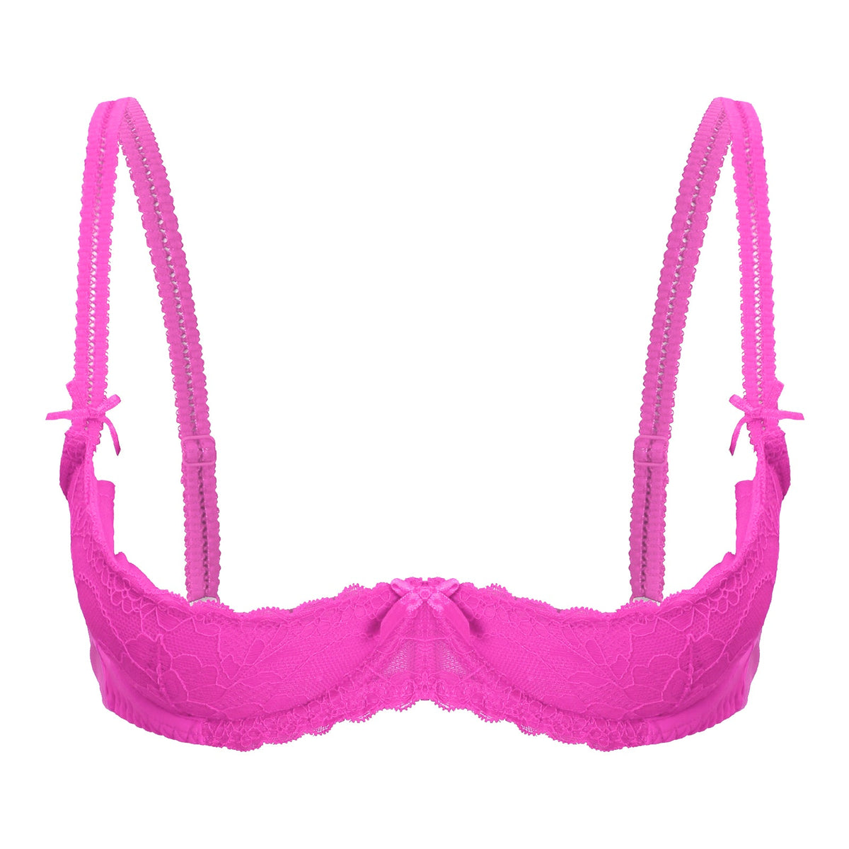 Lace Underwire Half-Cup Push-Up Bra