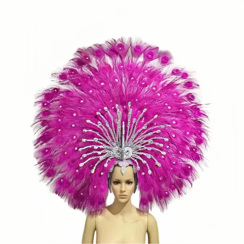 The Stardust Mirage – Premium Mohawk Feather Samba Carnival Headdress