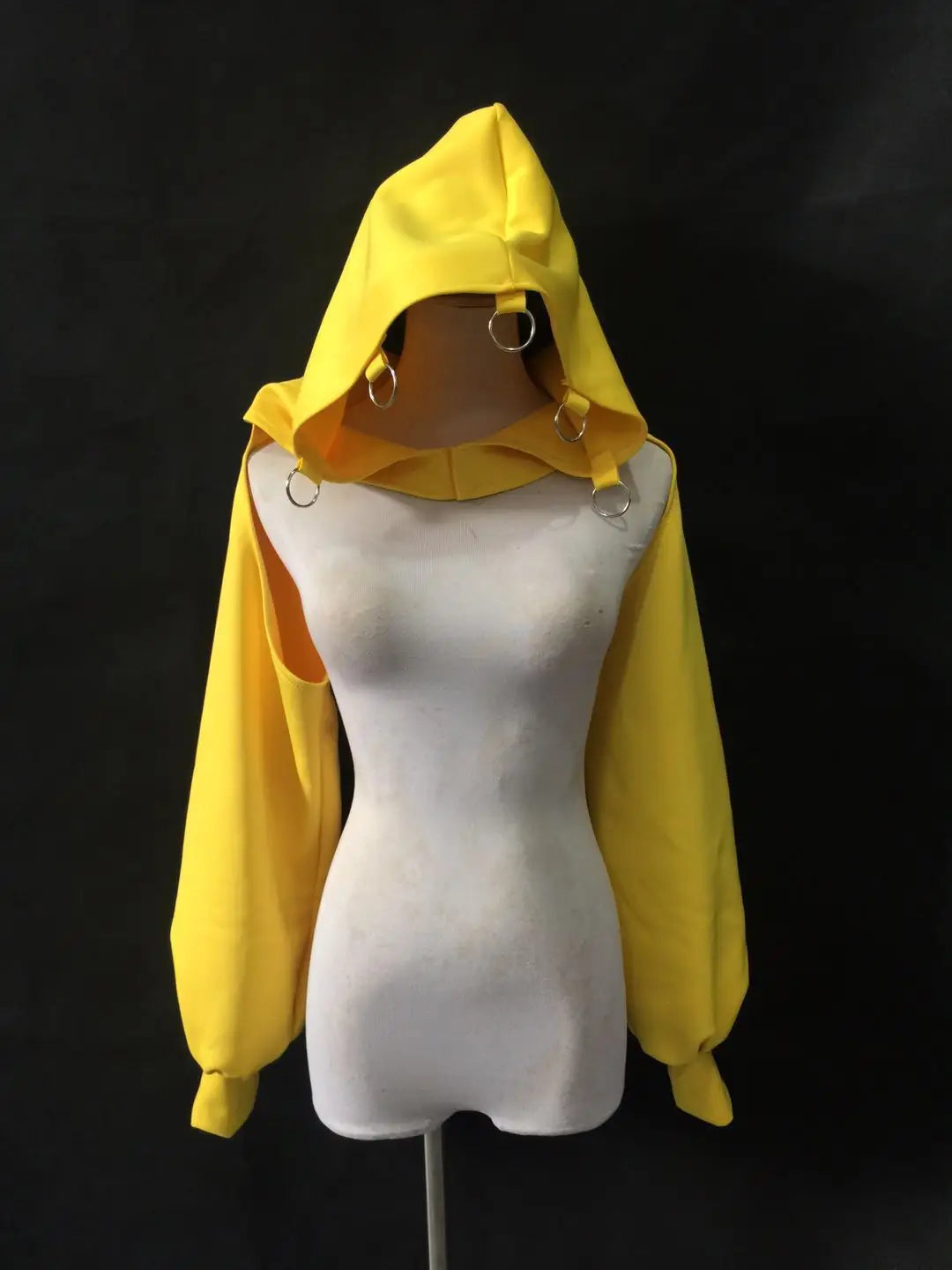 The Stardust Kinetic Cyber Hoodie – Cropped Gogo & Streetwear Dance Top