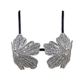 Handmade Crystal Flower Embroidery Rhinestone Costume Bra