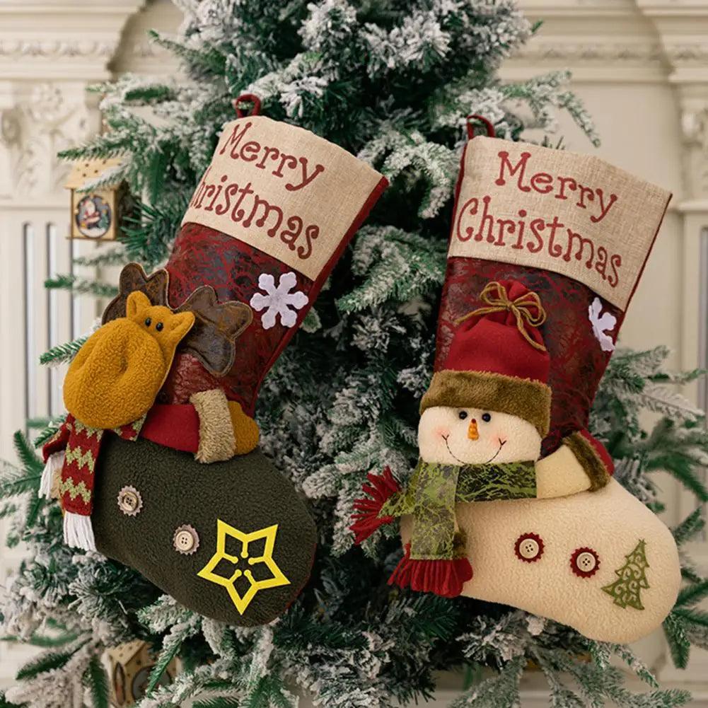 Santa, Snowman & Reindeer Christmas Stockings