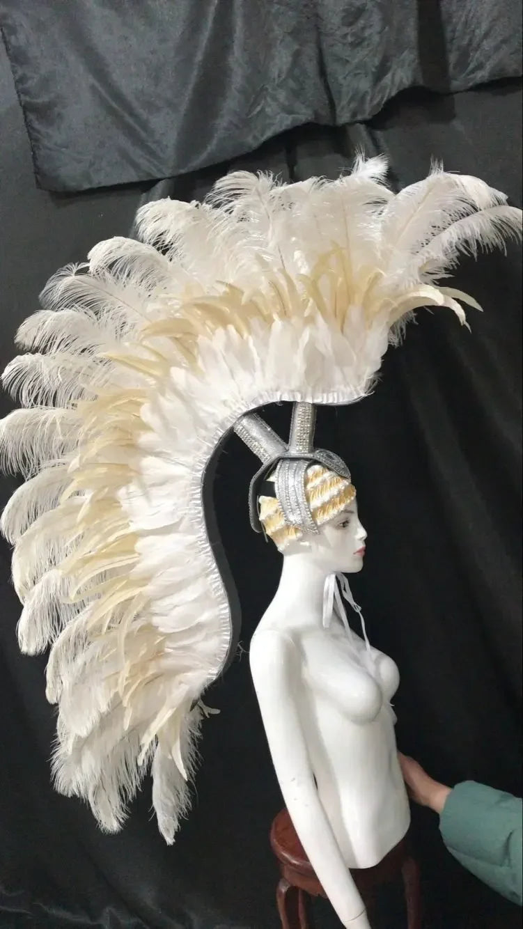 The Stardust Luminary – Premium Feathered Carnival & Samba Halo Headdress
