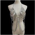 Dazzling Multilayer Crystal Chest & Waist Body Chain Set