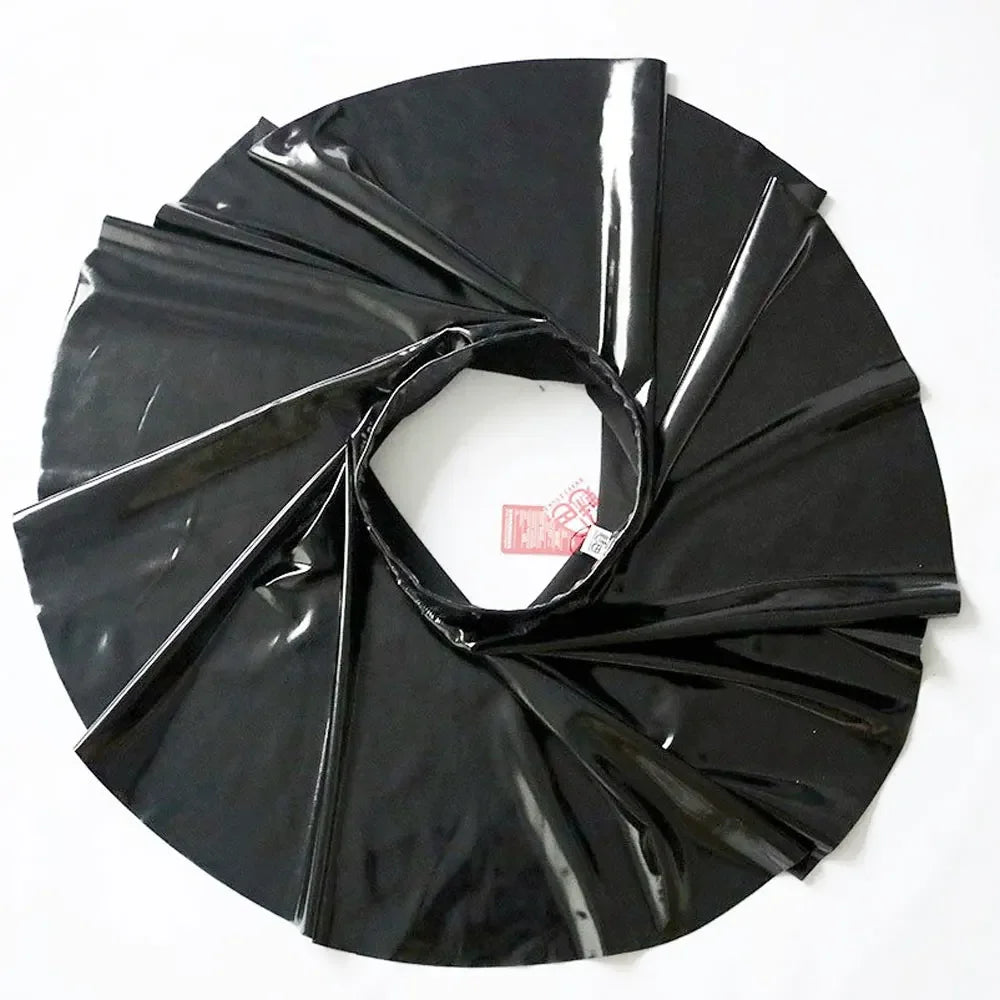 Gothic PU Leather PVC Shiny Flared Pleated Mini A-Line Skirt